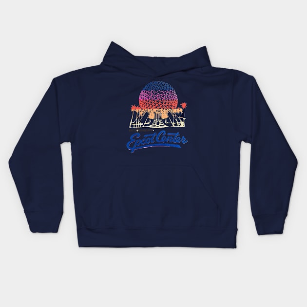 Retro EPCOT Center 80s Logo Kids Hoodie by Sunshine Tree Studios